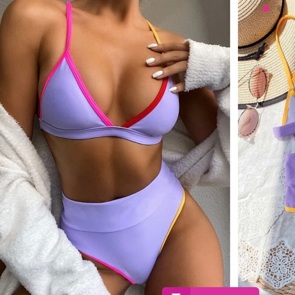 A two piece swimsuit set